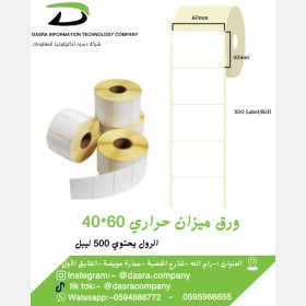 ورق ميزان حراري 60*4